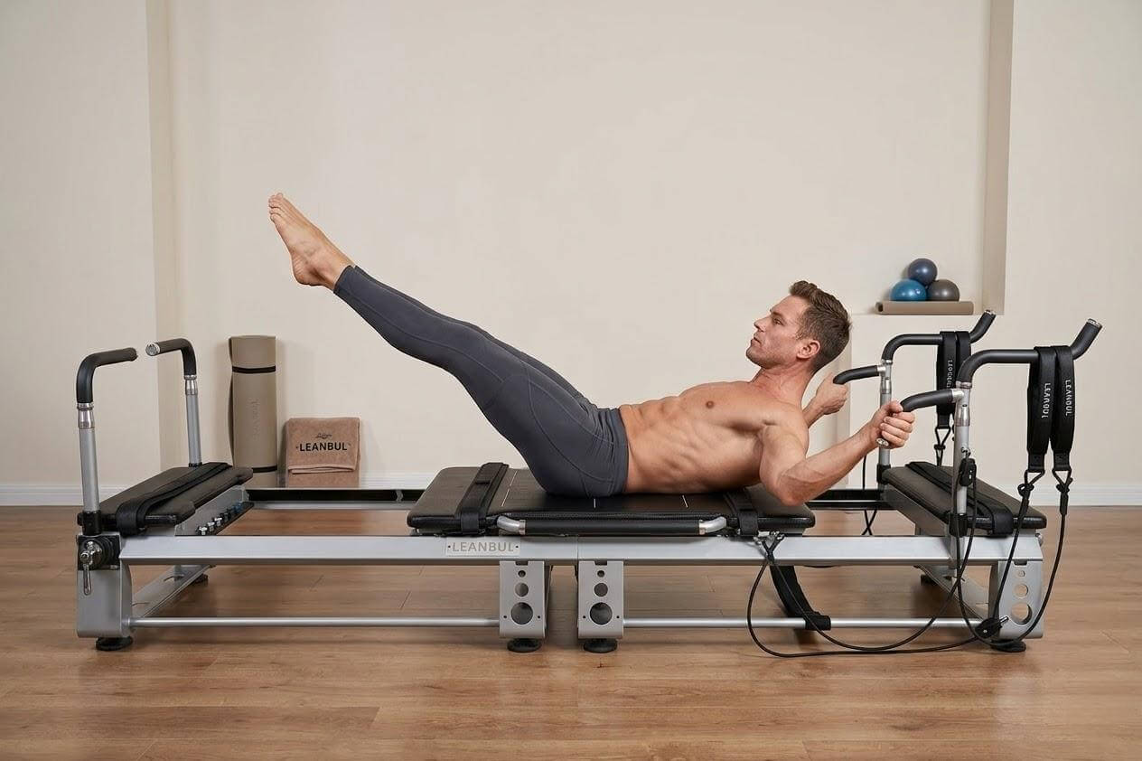Pilates reformer for core strength training and stability improvement