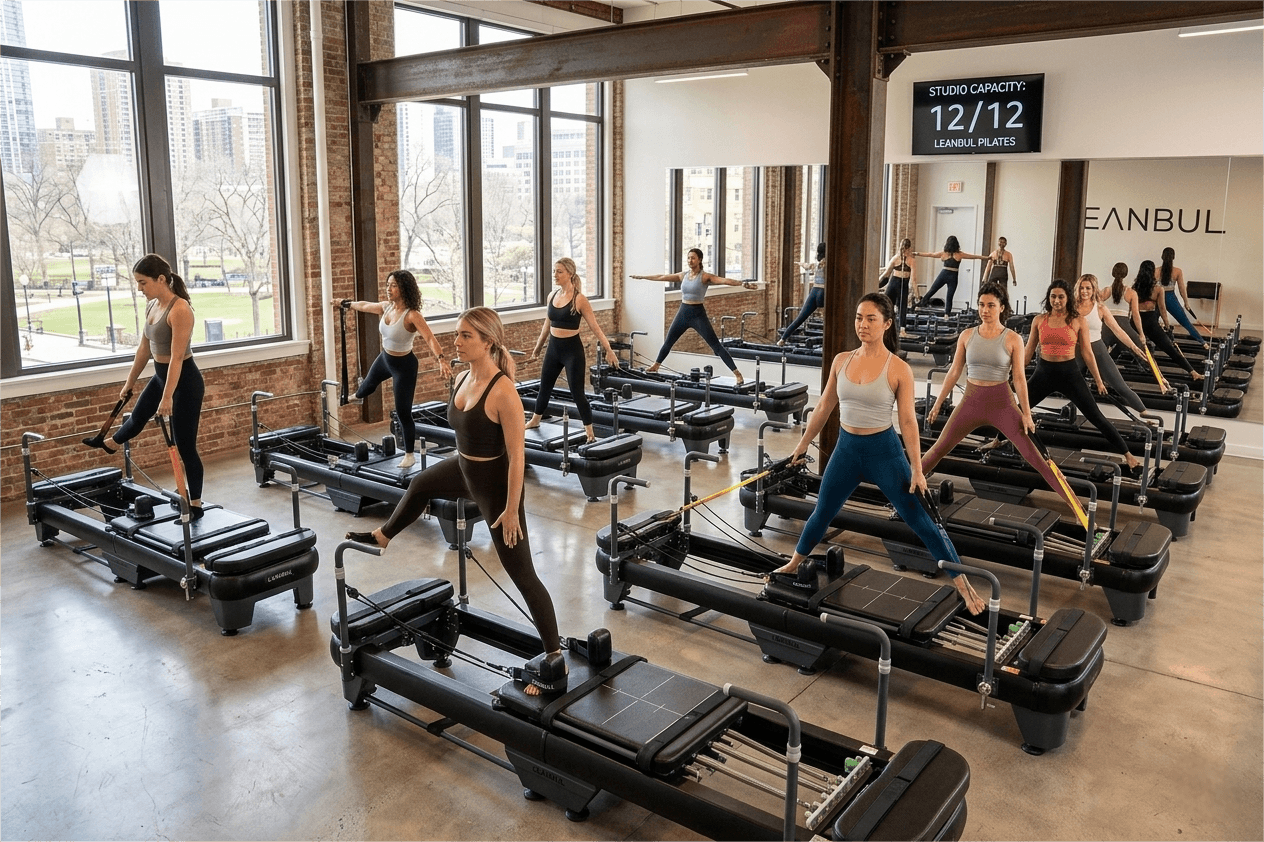 Luxury commercial pilates studio interior design