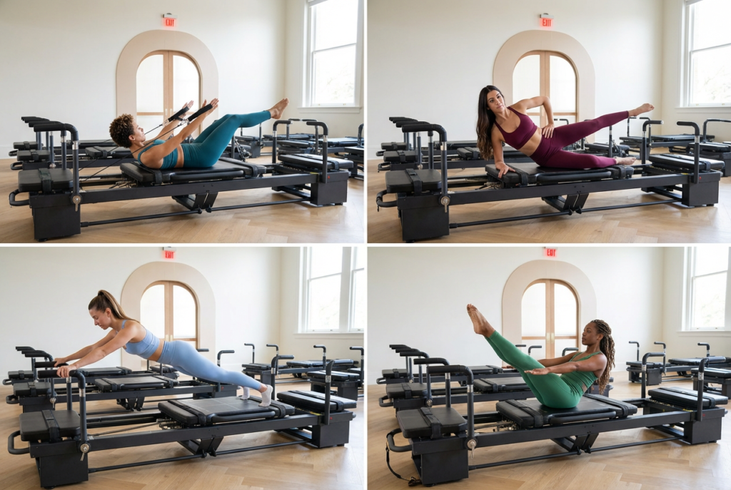 Pilates reformer for private personal training studio