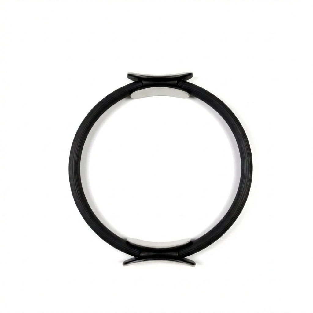 black Pilates ring for reformer flexibility and resistance training